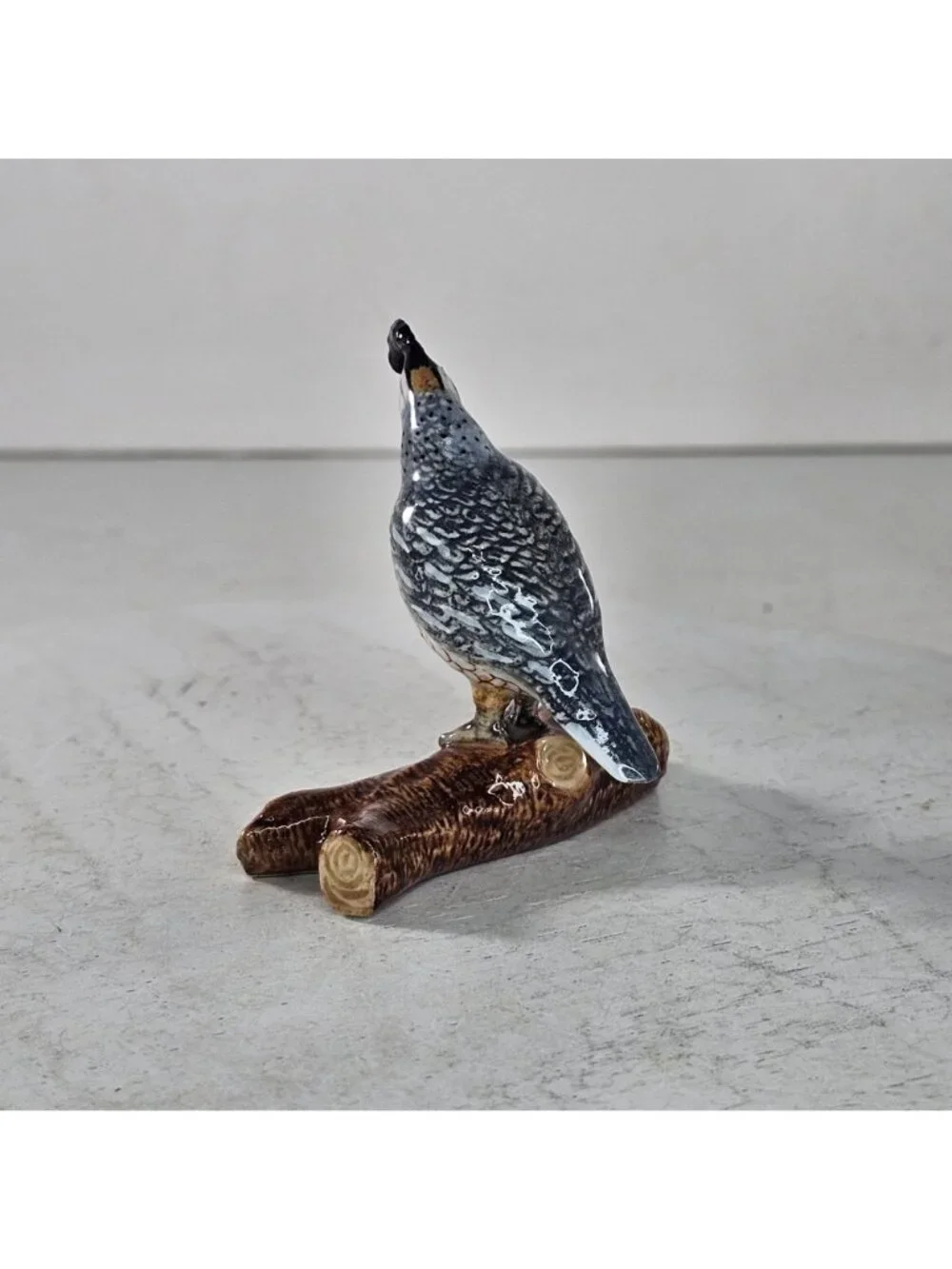 Northern Rose Porcelain Quail On Branch Figurine Little Critterz Hand-Painted